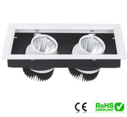 双头COB格栅射灯 双头COB格栅射灯