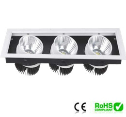 三头COB格栅射灯 三头COB格栅射灯